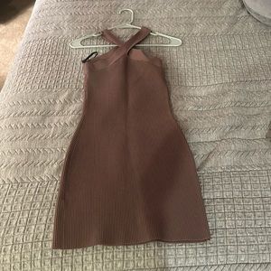 Babaton aritzia dress - deep taupe color